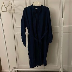 Uniqlo U long sleeves button down midi dress